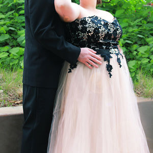 Strapless prom dress